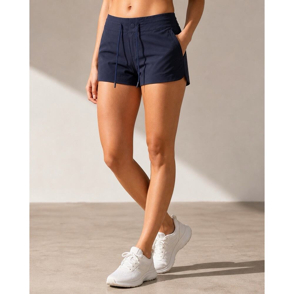 Athleta Hudson Board Shorts Womens 6 Beachy Mid Rise Drawstring Surfing